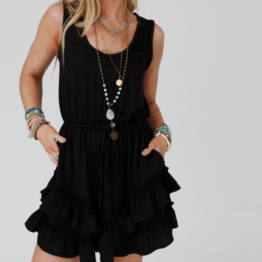 Three Bird Nest Black Knit Mini